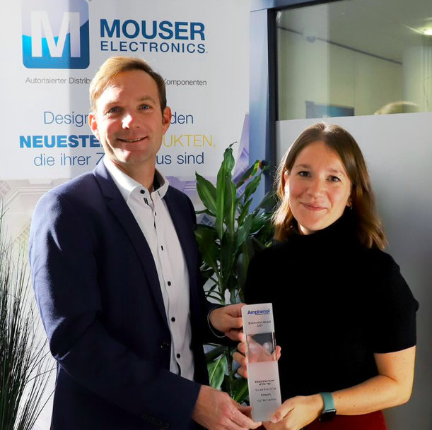 Mouser mit Amphenol Military & Aerospace Europe High Service Web Distributor Award ausgezeichnet